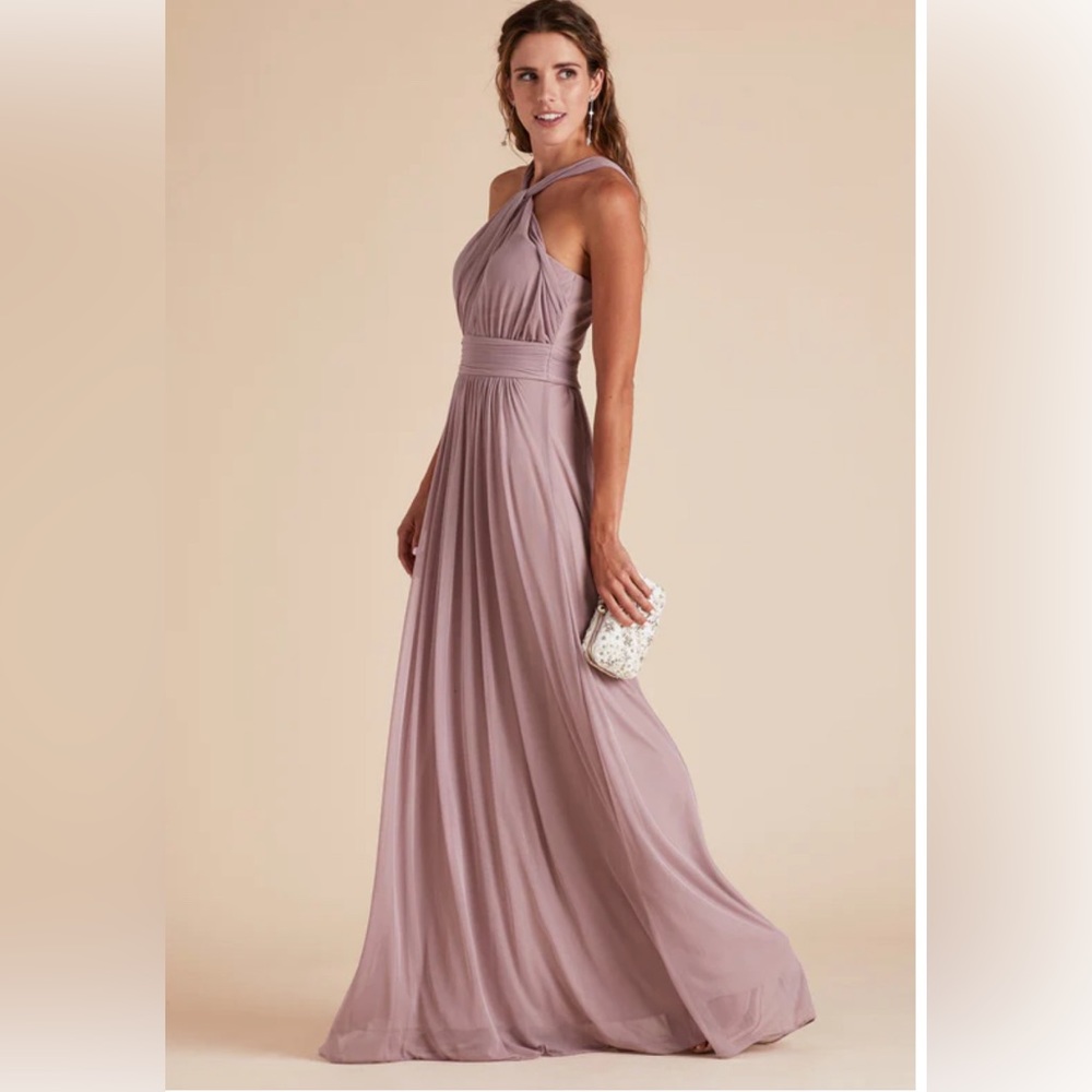 Birdy Grey Kiki Chiffon Bridesmaid Dress. Mauve Size Large NWOT!!